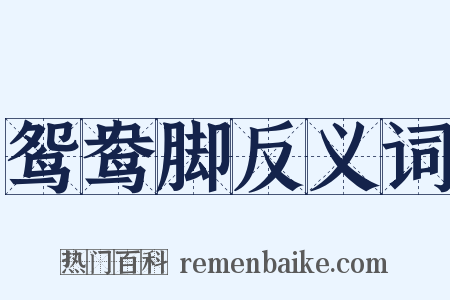 鸳鸯脚反义词是什么意思的图片
